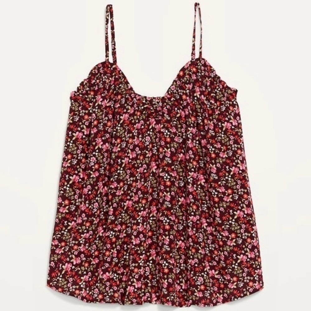 NWT Scoop-Neck Floral Swing Cami Blouse - XXL